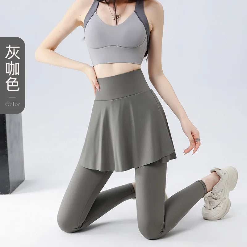 Flow Bloom Set(フロウブルームセット)|スカートレギンス×ワンショルダーブラ 2点セット