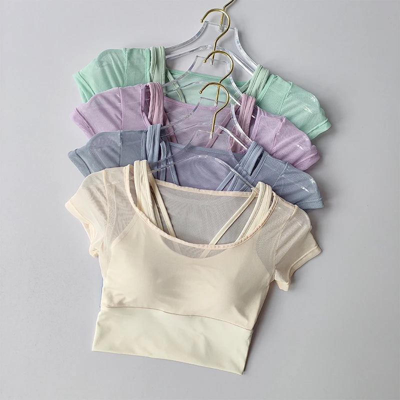 Flora Bra(フローラブラ)|メッシュスリーブ ピラティスブラトップ