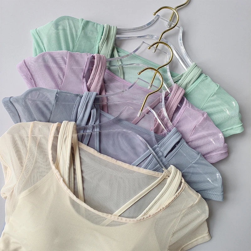 Flora Bra(フローラブラ)|メッシュスリーブ ピラティスブラトップ
